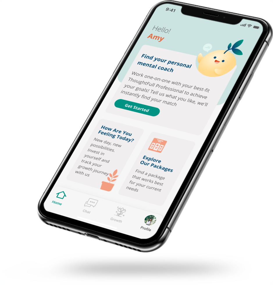 thoughtfull app interface