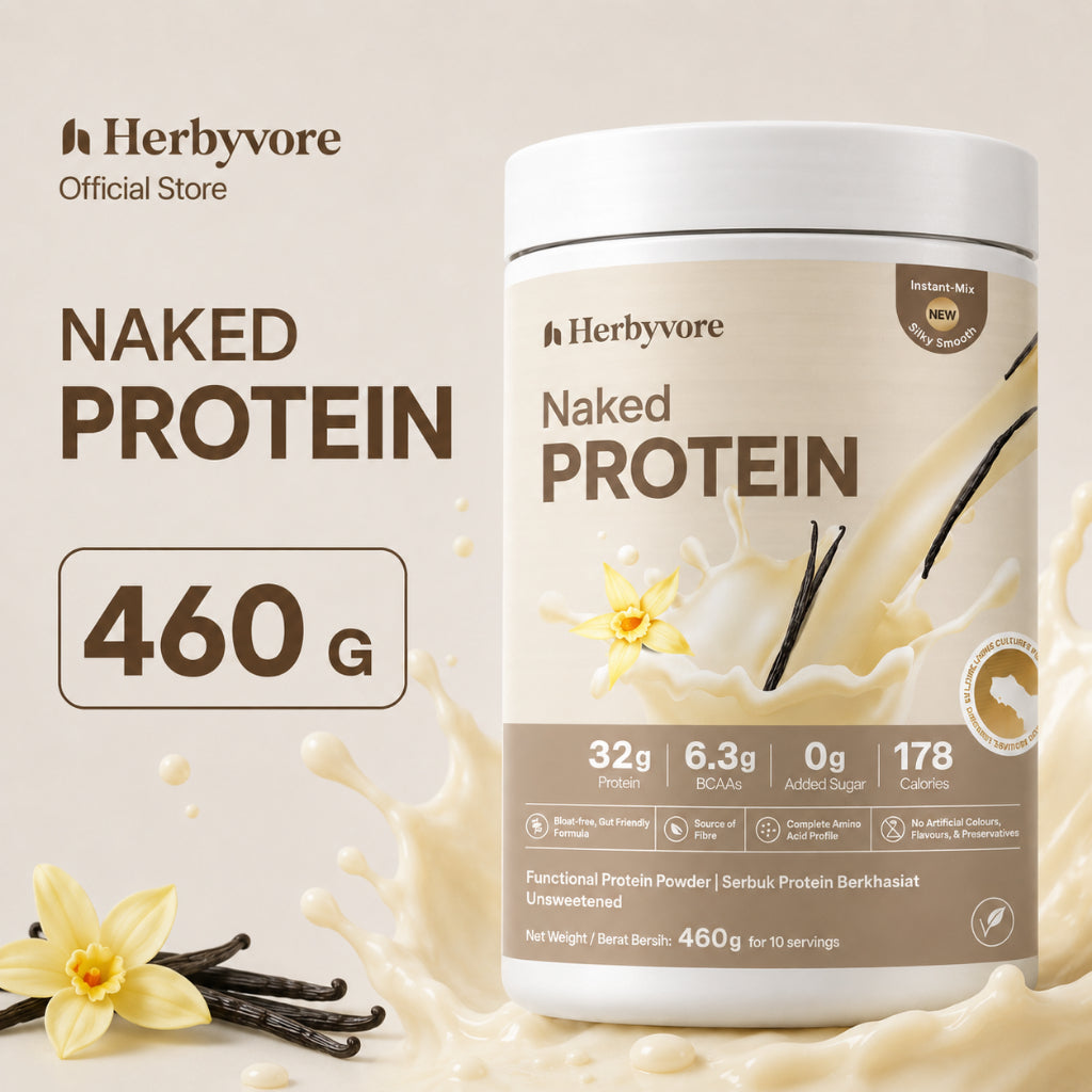 Herbyvore Naked Protein unsweetened vanilla plant protein powder