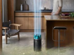Dyson HushJet Purifier Compact in a modern kitchen and living space
