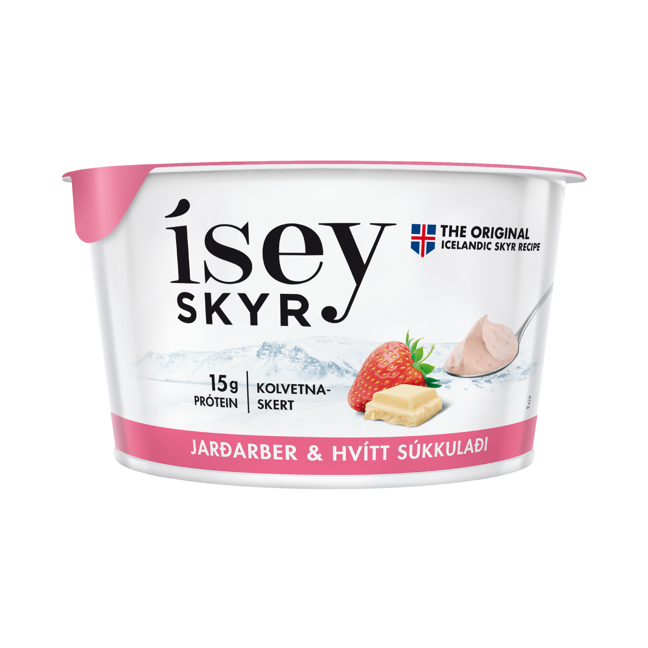 Ísey Skyr Strawberry & White Chocolate flavour