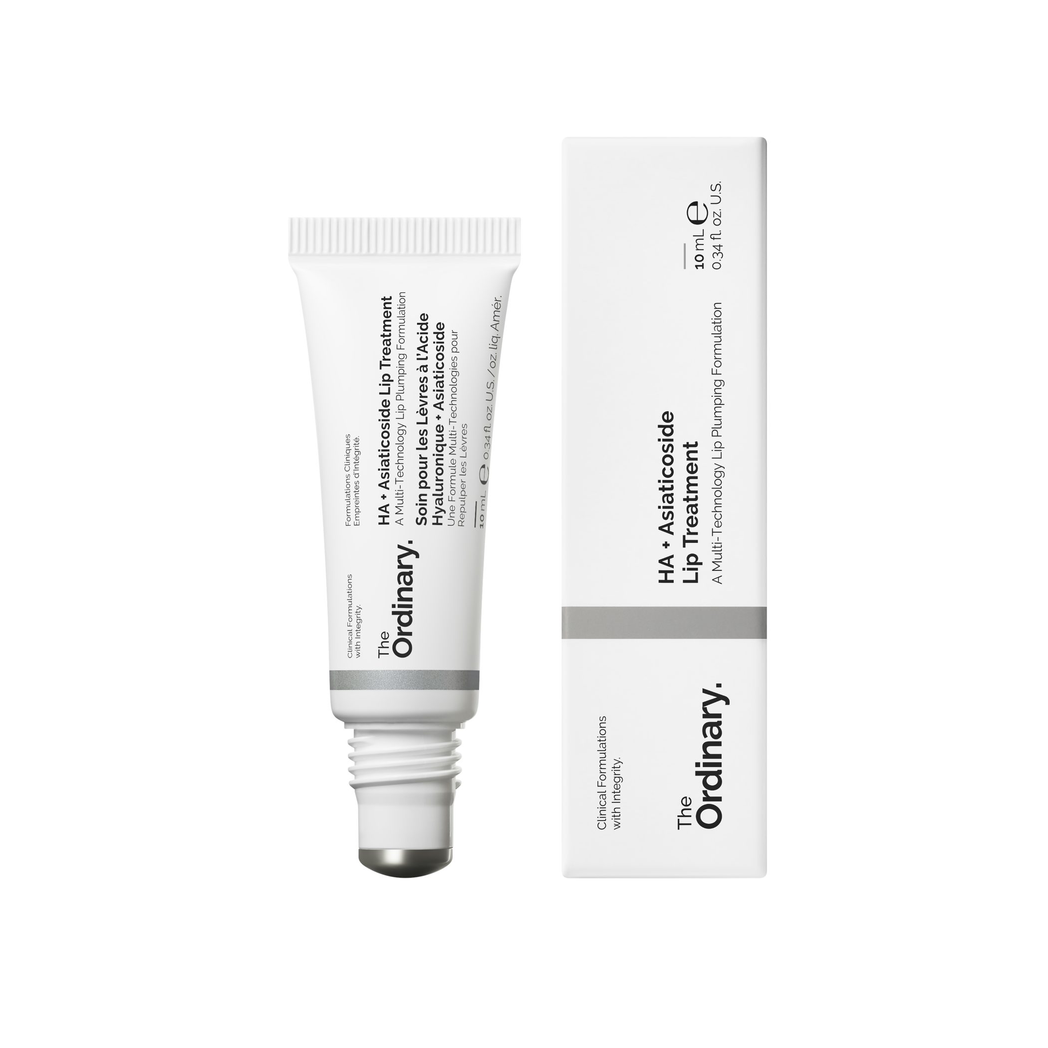 The Ordinary HA + Asiaticoside Lip Treatment 10 ml product and packaging